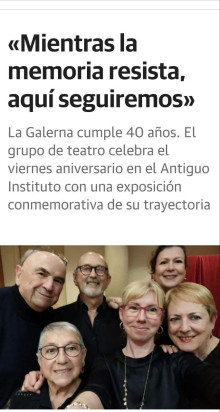40 AÑOS DE TEATRO LA GALERNA